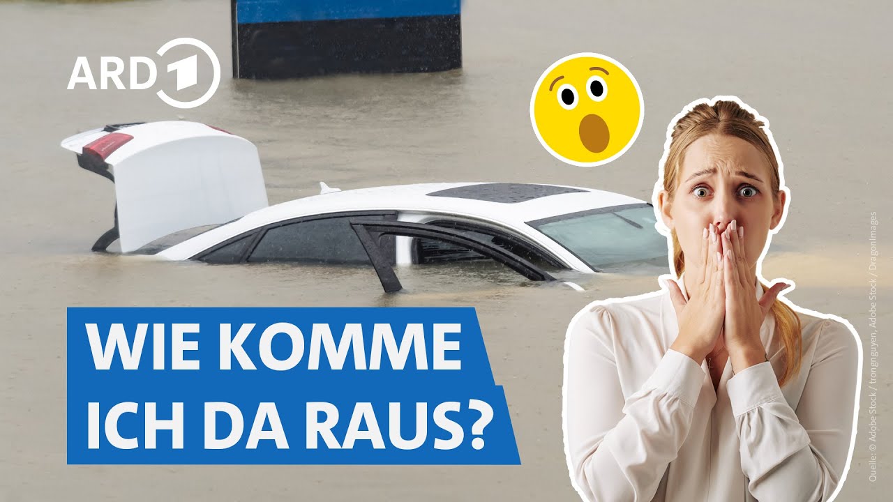 Hochwasser: wie man sich aus einem vollgelaufenen Auto rettet | Marktcheck SWR