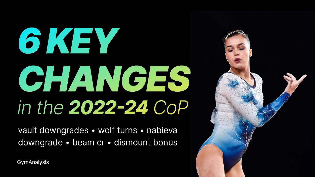 6 key changes in the *new* 2022-24 gymnastics Code of Points (CoP)