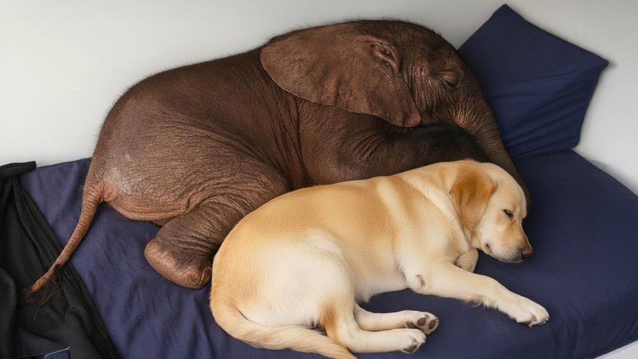 Ein blindes, verwaistes Elefantenbaby wartete auf den Tod, doch dieser Hund veränderte sein Leben.