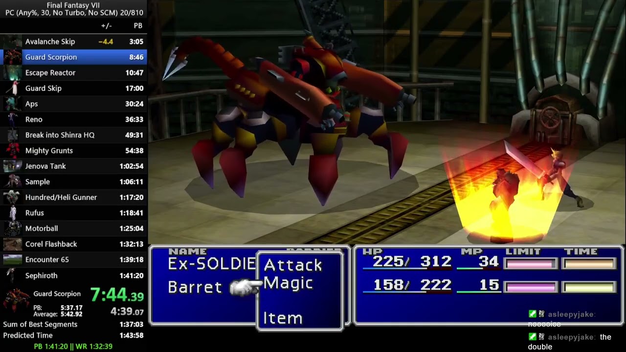 NEW PB Final Fantasy VII PC ANY% 1:41:05