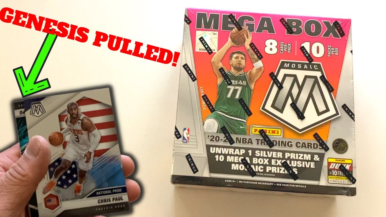 Genesis Pulled From 2021 Panini NBA Mosaic Basketball Trading Card Mega Box!! Last Pack Magic!