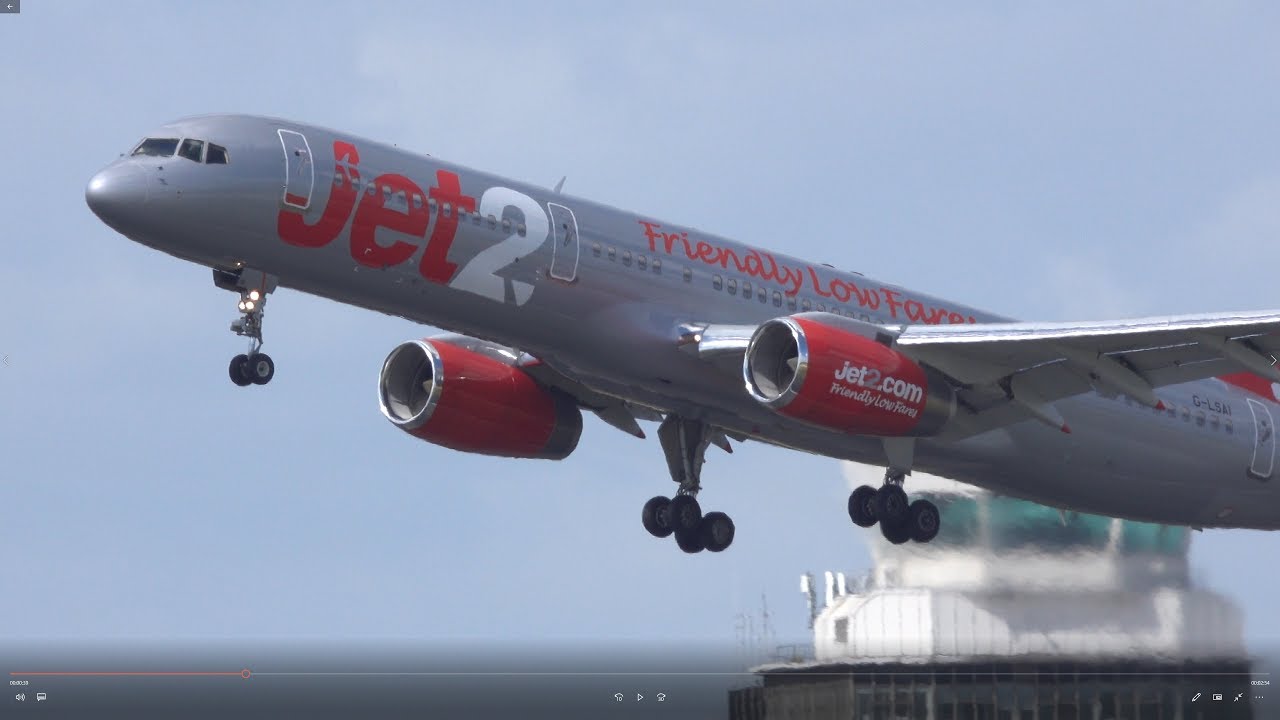 Manchester Airport 14th June 2018 4K Jet2 Go Around
