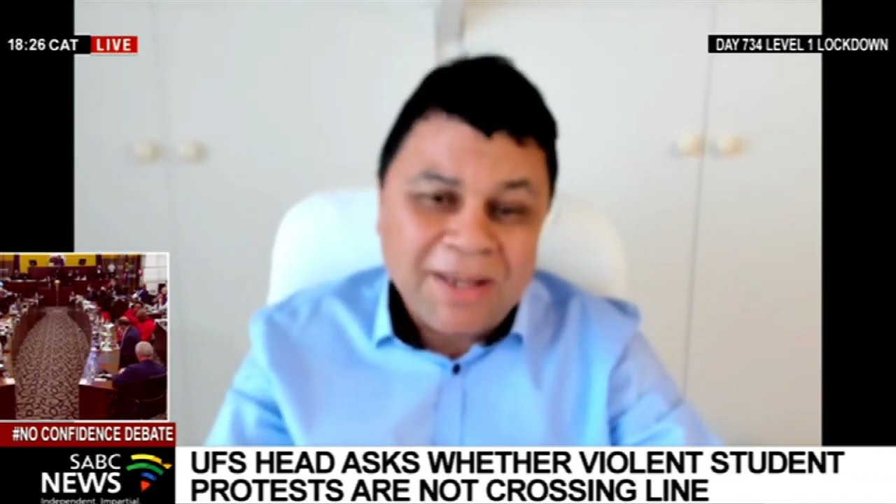 UFS head asks whether violent student protests are not crossing the line