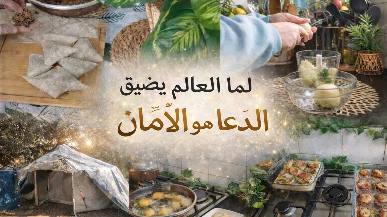 وسط القلق والخوف… دعاء يجمعنا ويطمن قلوبنا..سمبوسة وكفتة… ودعاء من القلب 🤲