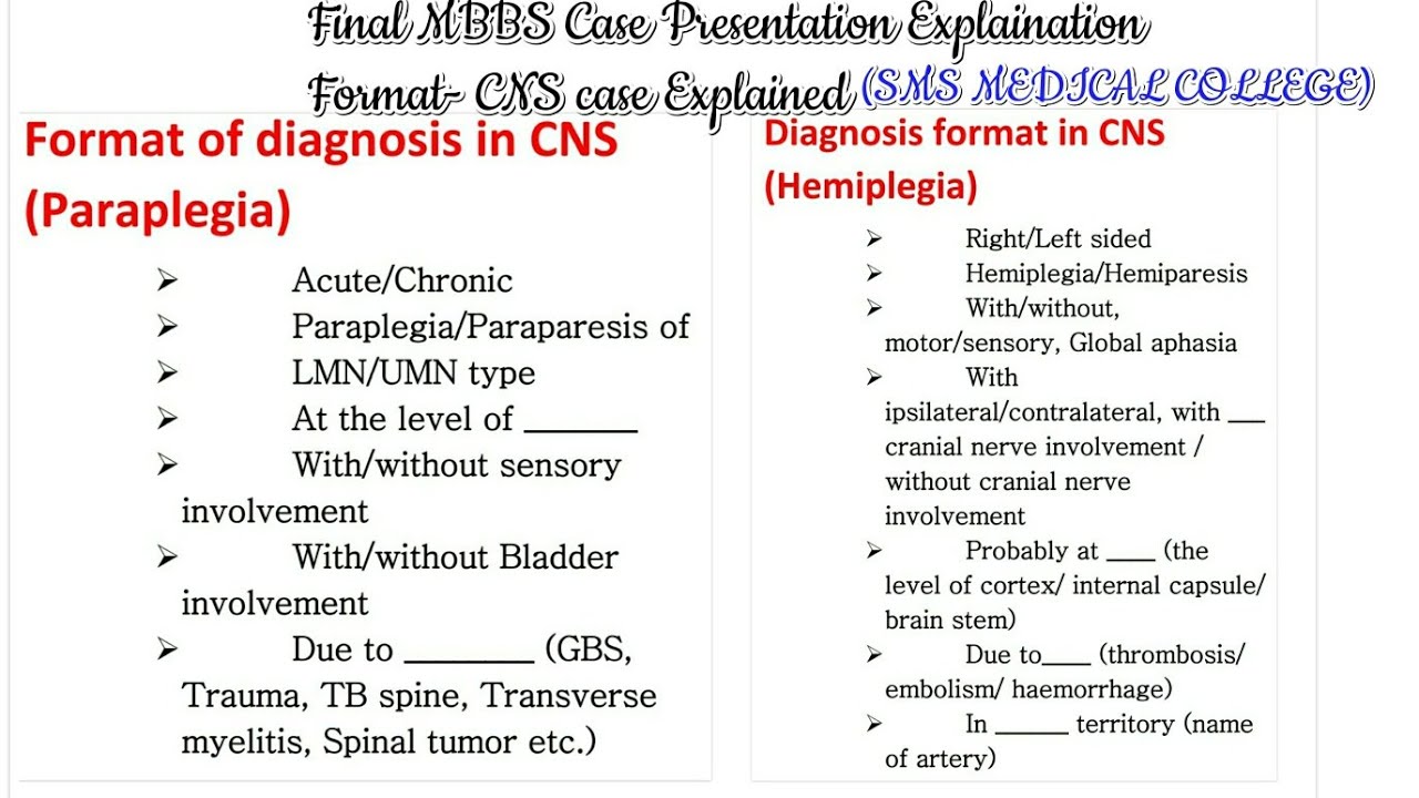 CNS Case Presentation in Medicine Format for Provisional Diagnosis | Things You Were Missing?