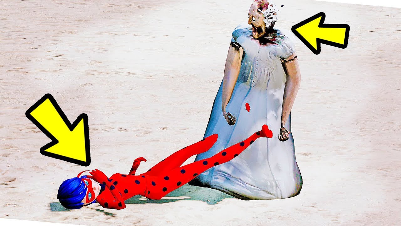 ANIMATRONICS GRANNY CAPTUROU LADYBUG na PRAIA? | GTA V Five Nights at Freddy's