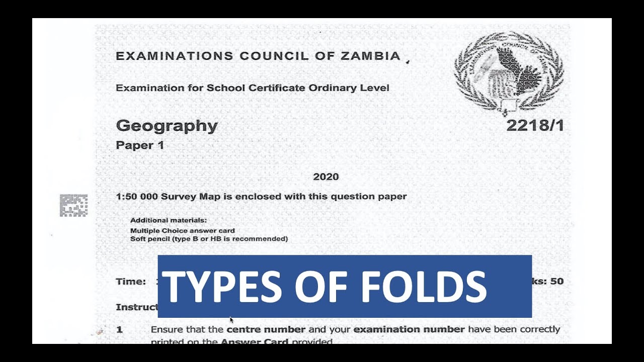 GEOGRAPHY P1 ECZ TYPES OF FOLDS
