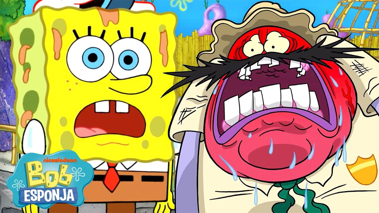 Bob Esponja | 30 minutos do Bob Esponja sendo expulso 🥾 | Bob Esponja em Português