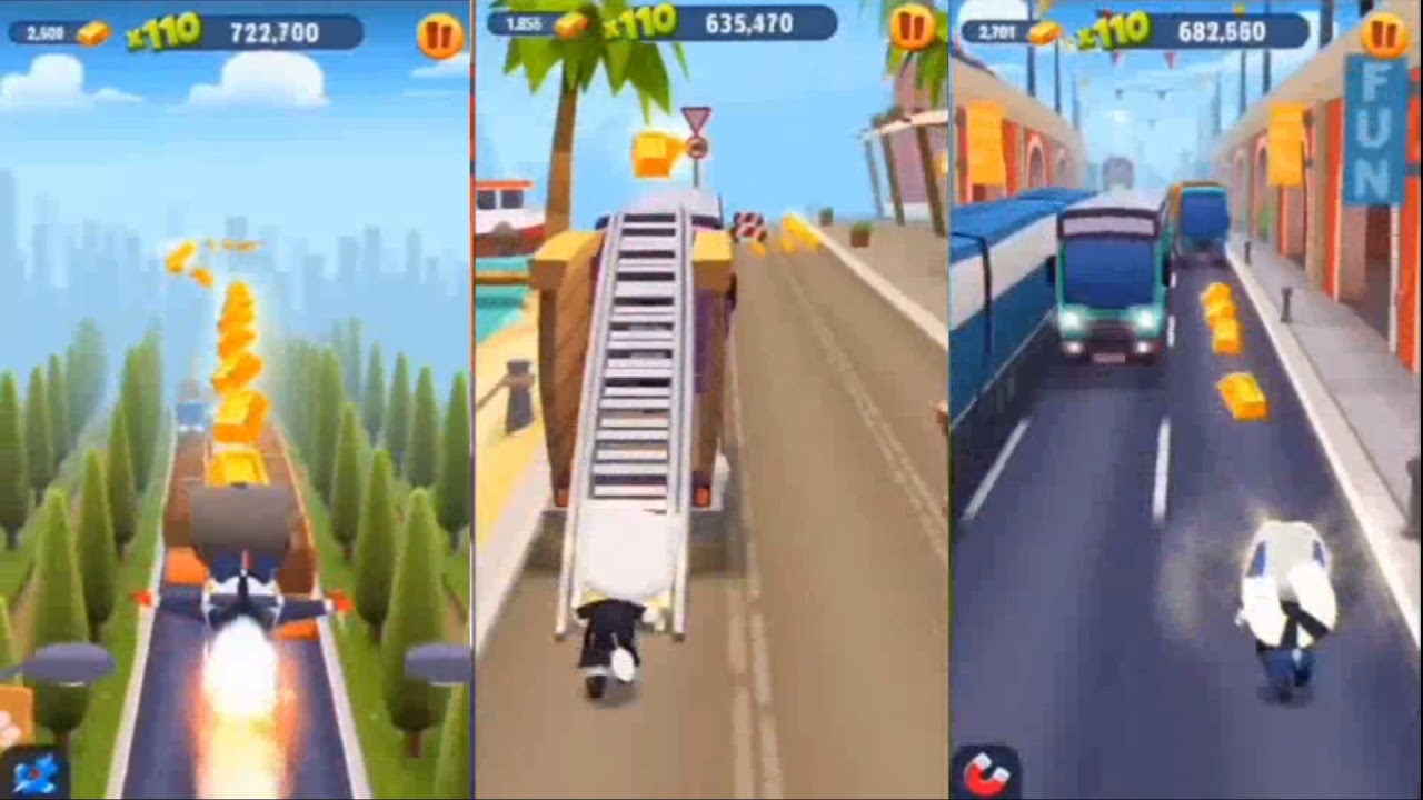 Talking Tom Gold Run Backwards Office Tom vs Agent Angela vs Deputy Hank 1 Million