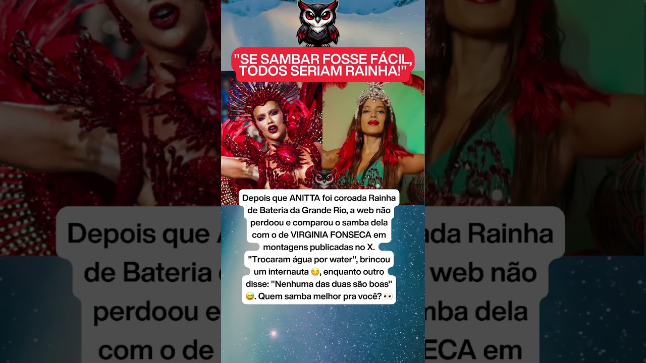 VIRGINIA FONSECA E ANITTA T&Ecirc;M SAMBA COMPARADO NA GRANDE RIO