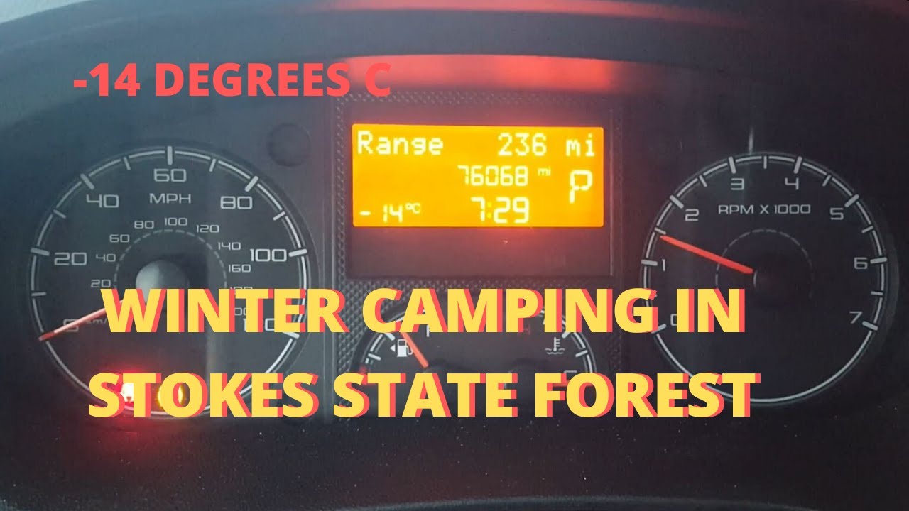 Winter camping in Stokes State Forest NJ.