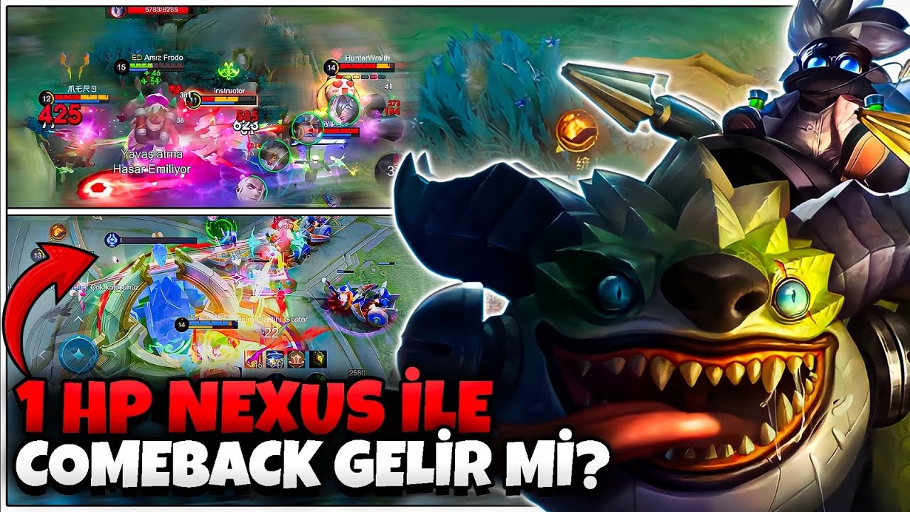 1 CANLI KULE İLE COMEBACK GELİR Mİ? SIFIR HASARLI TAKIM İLE ZOR ANLAR! - Mobile Legends