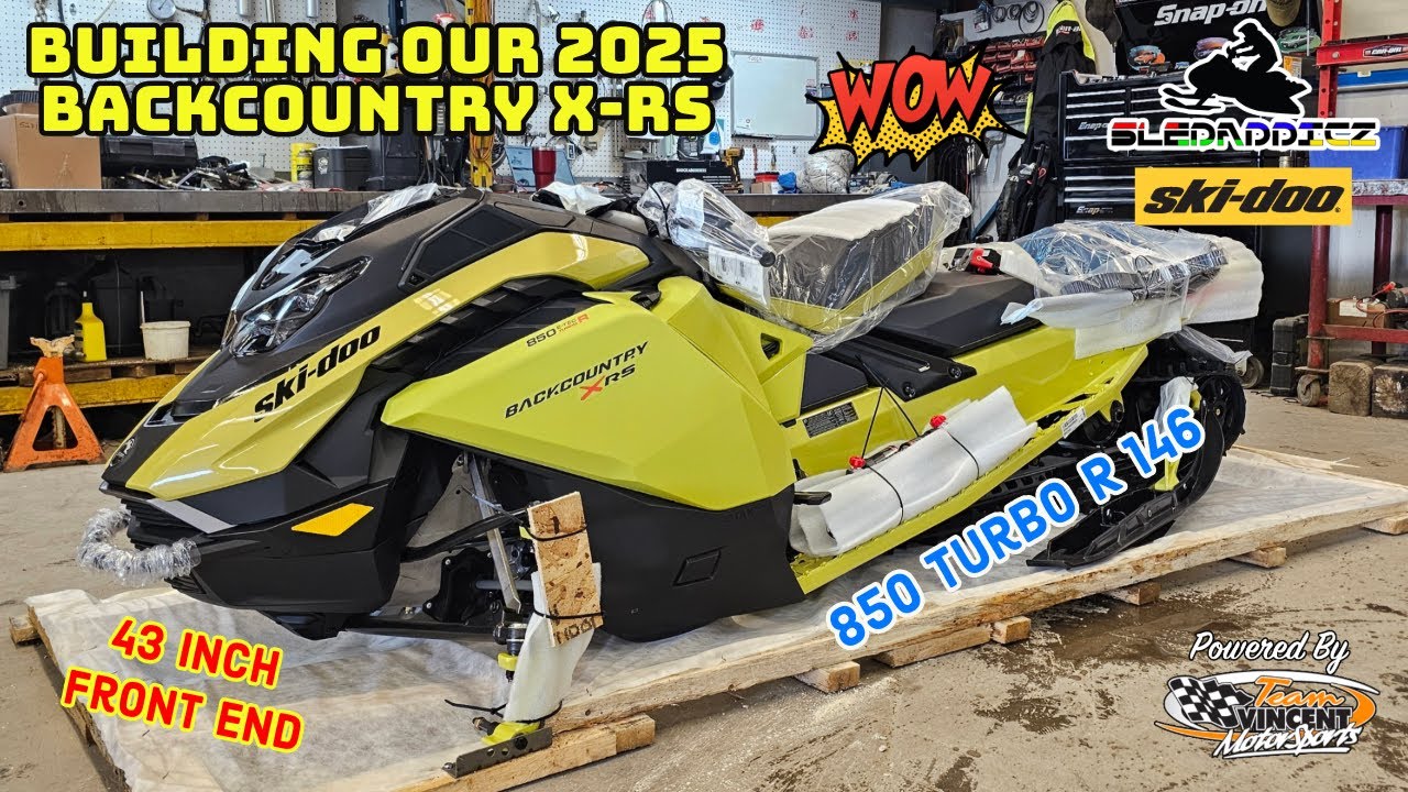 Building our 2025 Ski-Doo Backcountry XRS 850 Turbo R | First Look! | 43 Inch Front End