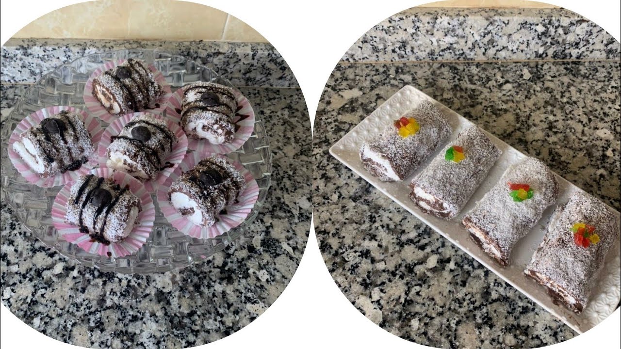 كيك رولي بدون فرن او تحلية الكوك اللذيذة لي غتولي مدمنة عليها 😋