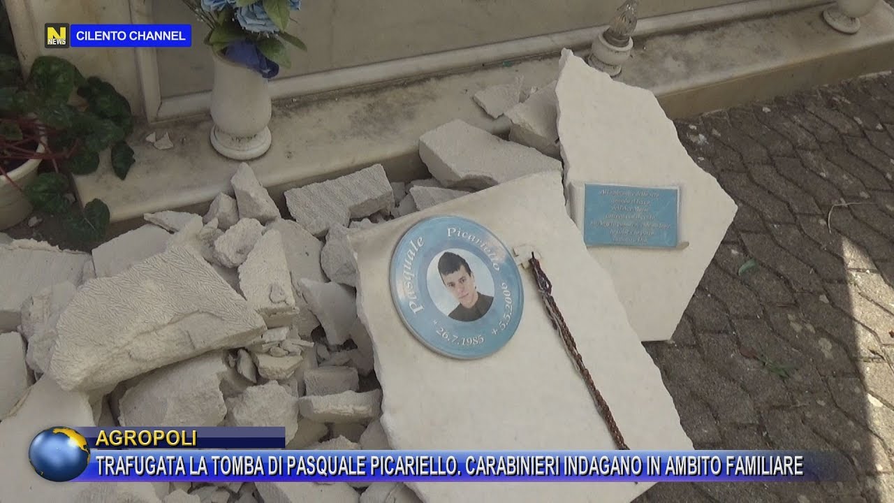 AGROPOLI, TRAFUGATA LA TOMBA DI PASQUALE PICARIELLO. CARABINIERI INDAGANO IN AMBITO FAMILIARE.