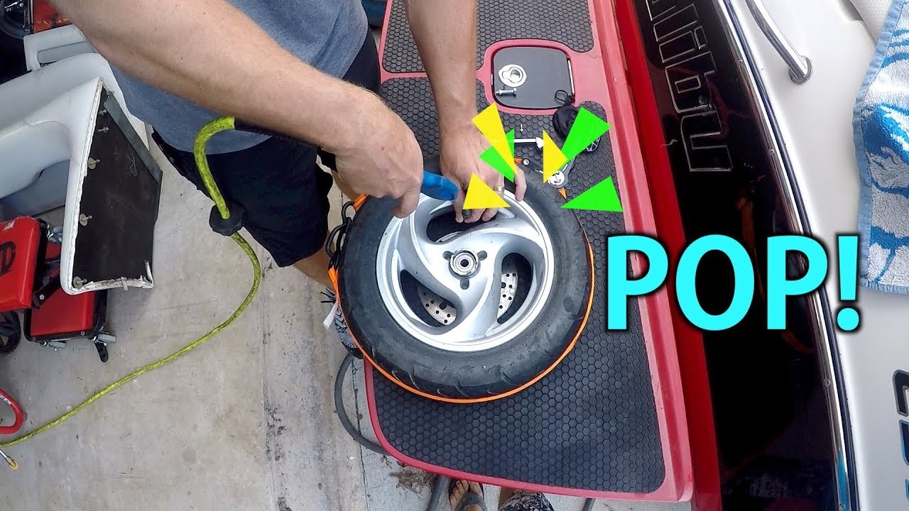 How To SEATING THE BEAD On A Scooter Wheel! | Mitch's Scooter Stuff