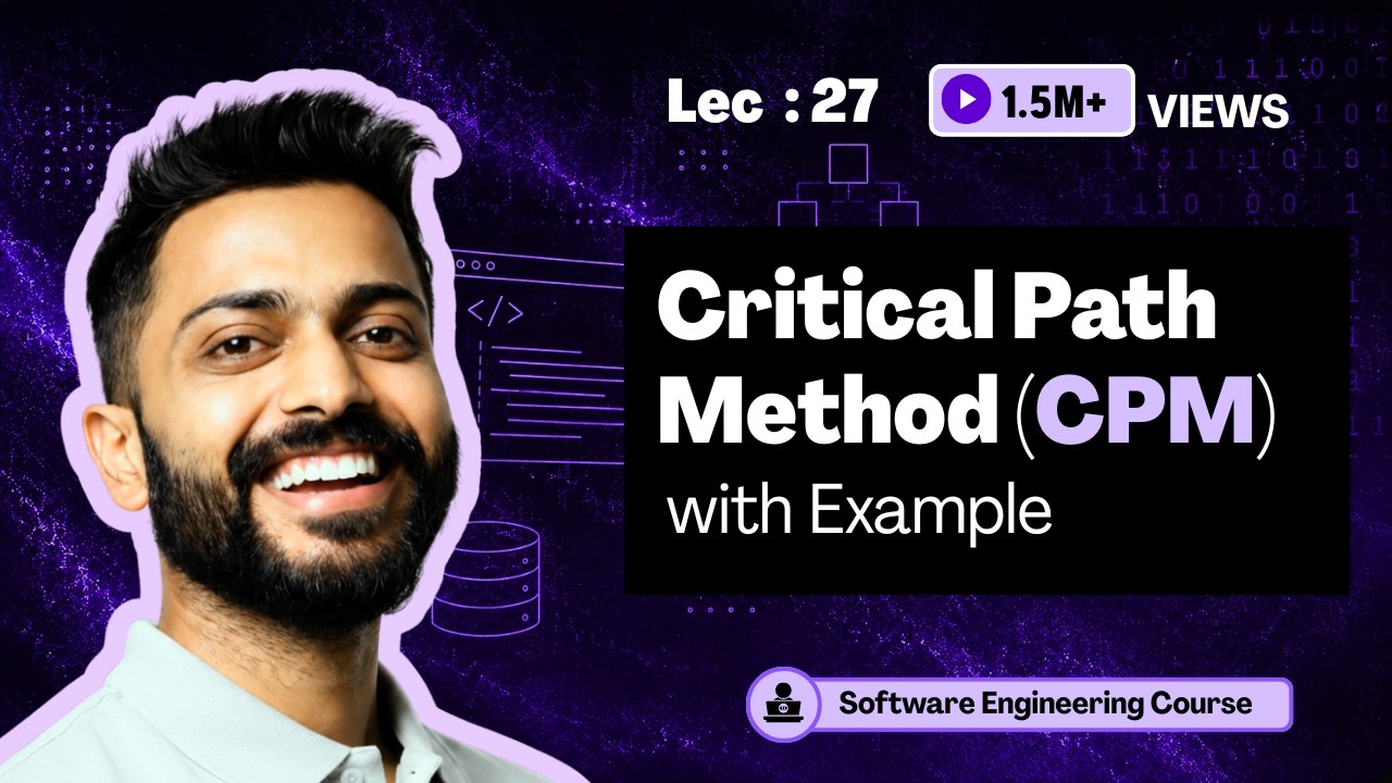 CPM (Critical Path Method) in Software Engineering | PERT/CPM Numerical