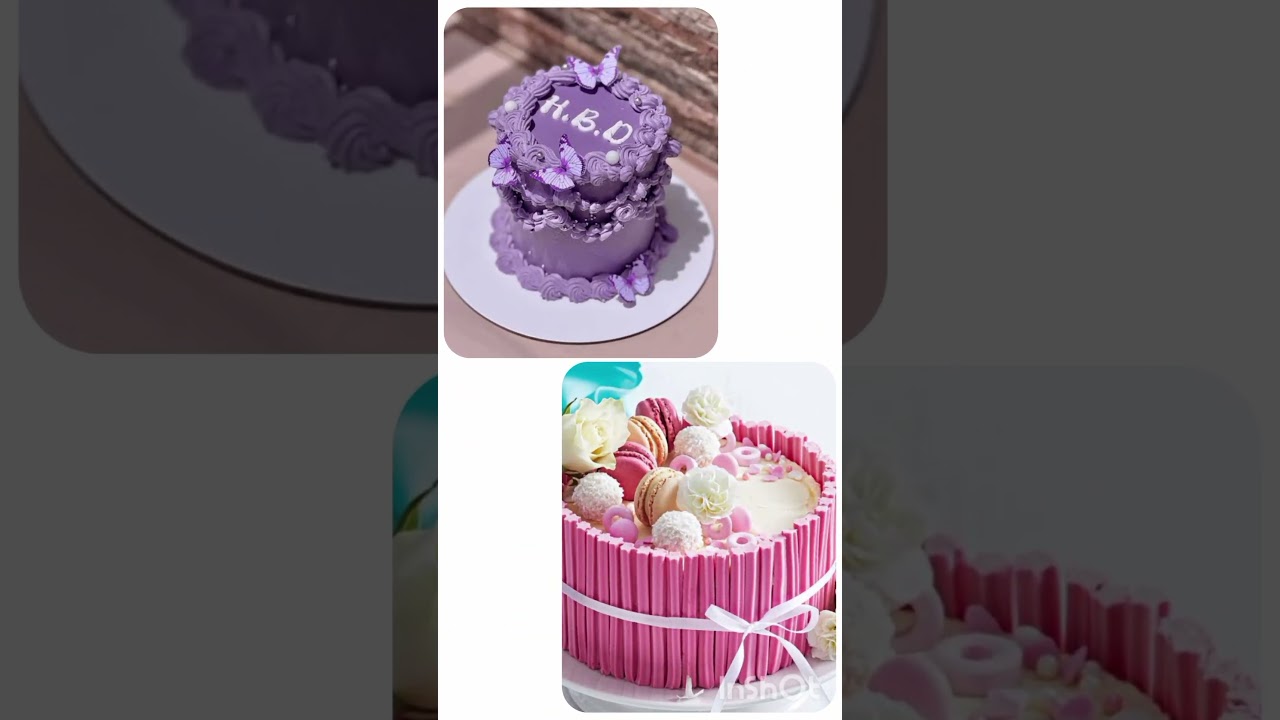 purple cake 🎂🌷vs🌷🎂Pink cake. Which is your favourite?? #shorts #trending #viral