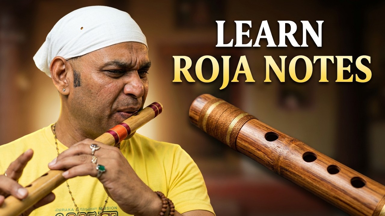 Roja Janeman | Roja | Flute Lesson | Notes Available Beginners Flute Lesson | Anjani Flute