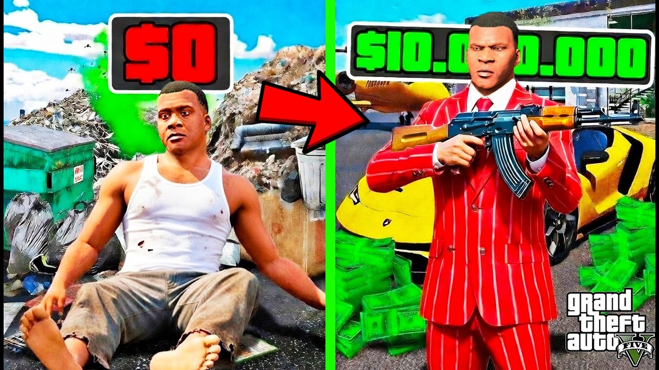 Franklin's Journey From Zero To Hero in GTA 5 | SHINCHAN and CHOP