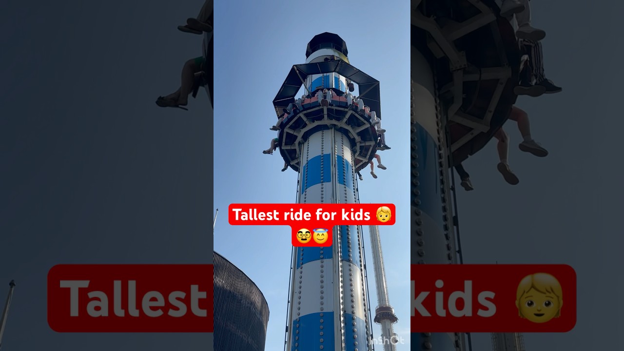 Tallest free fall ride for kids 😇🤓at Linnanm&auml;ki Helsinki 🇫🇮 #trending #shorts #ride #amusement park