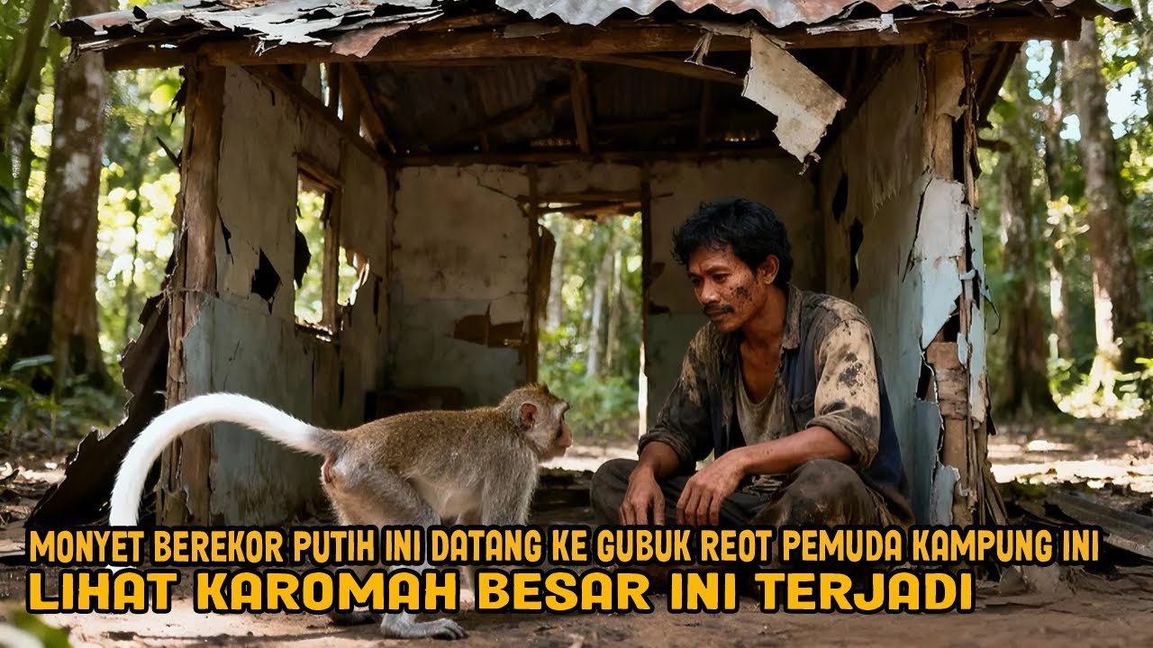 VIRAL! MONYET BEREKOR PUTIH INI DATANG KE GUBUK REOT PEMUDA KAMPUNG INI LIHAT KAROMAH BESAR INI