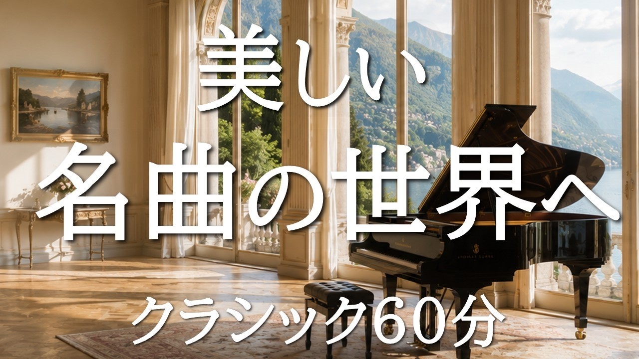 【美しいクラシック60分】思わず聴き入る名曲集｜読書・作業・リラックスBGM｜ショパン・ベートーヴェン・バッハ