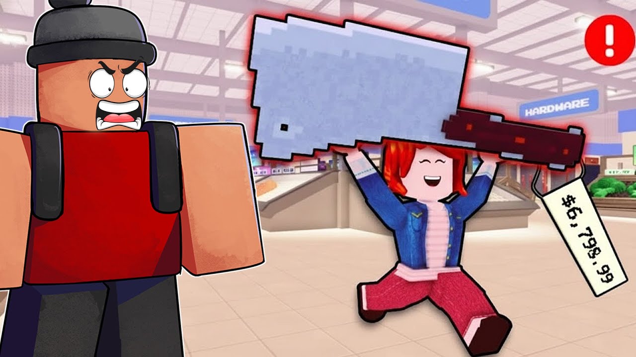 EU CAUSEI O CAOS TOTAL NO SUPERMERCADO DO ROBLOX! 🛒🔥