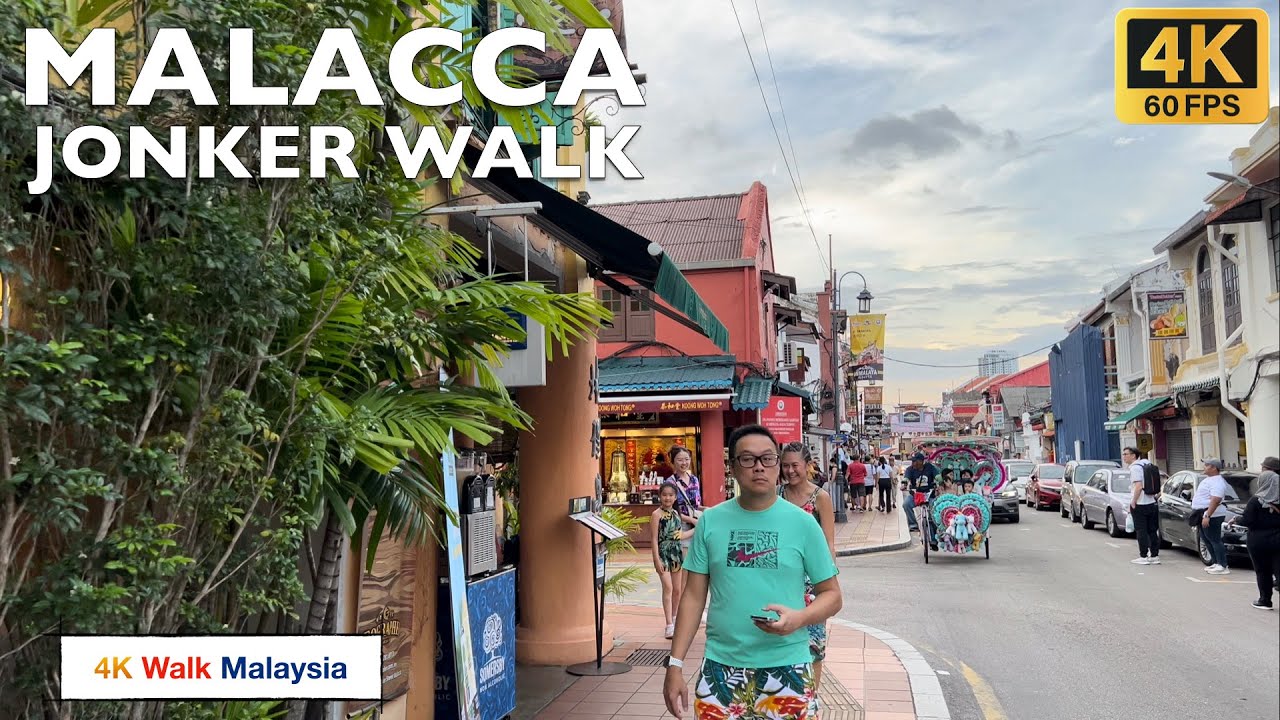 [4K 60fps HDR] MALACCA | Jonker Walk streets walk | December 2023 - Malaysia Walking Tour