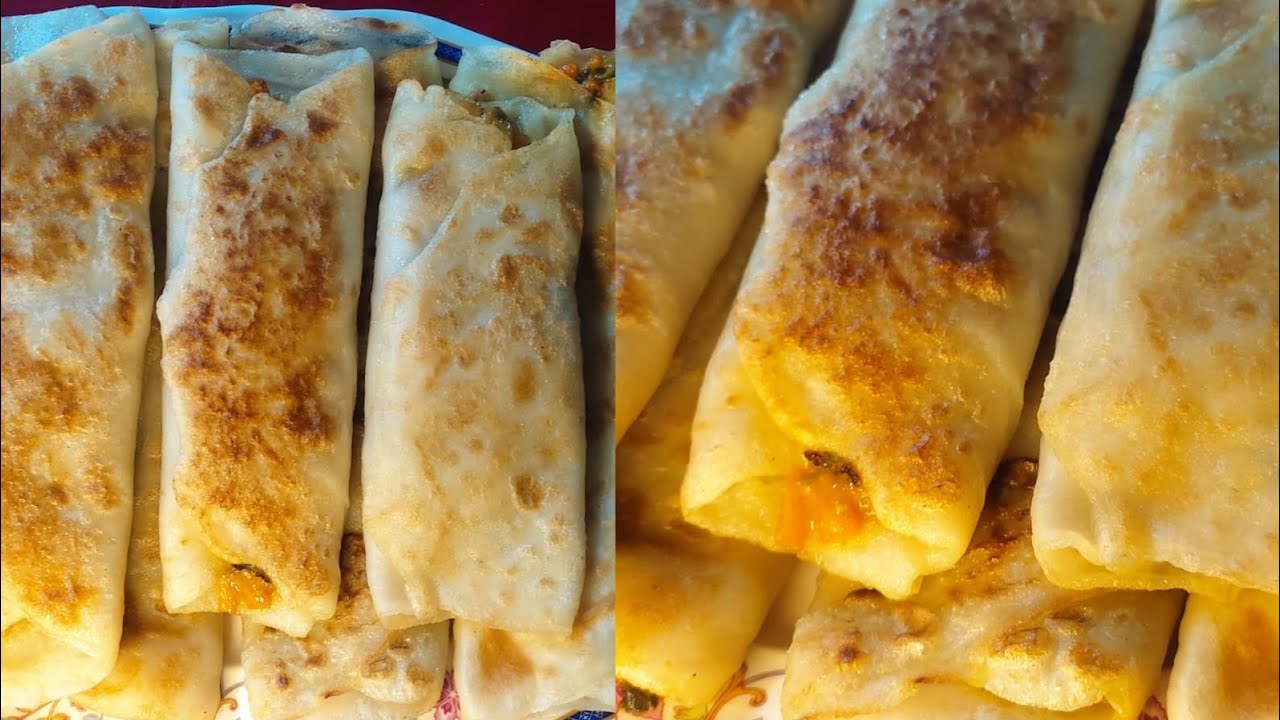 🍗 Creamy Chicken Crepe Roll (No Cheese) – Classic American Style Snack!