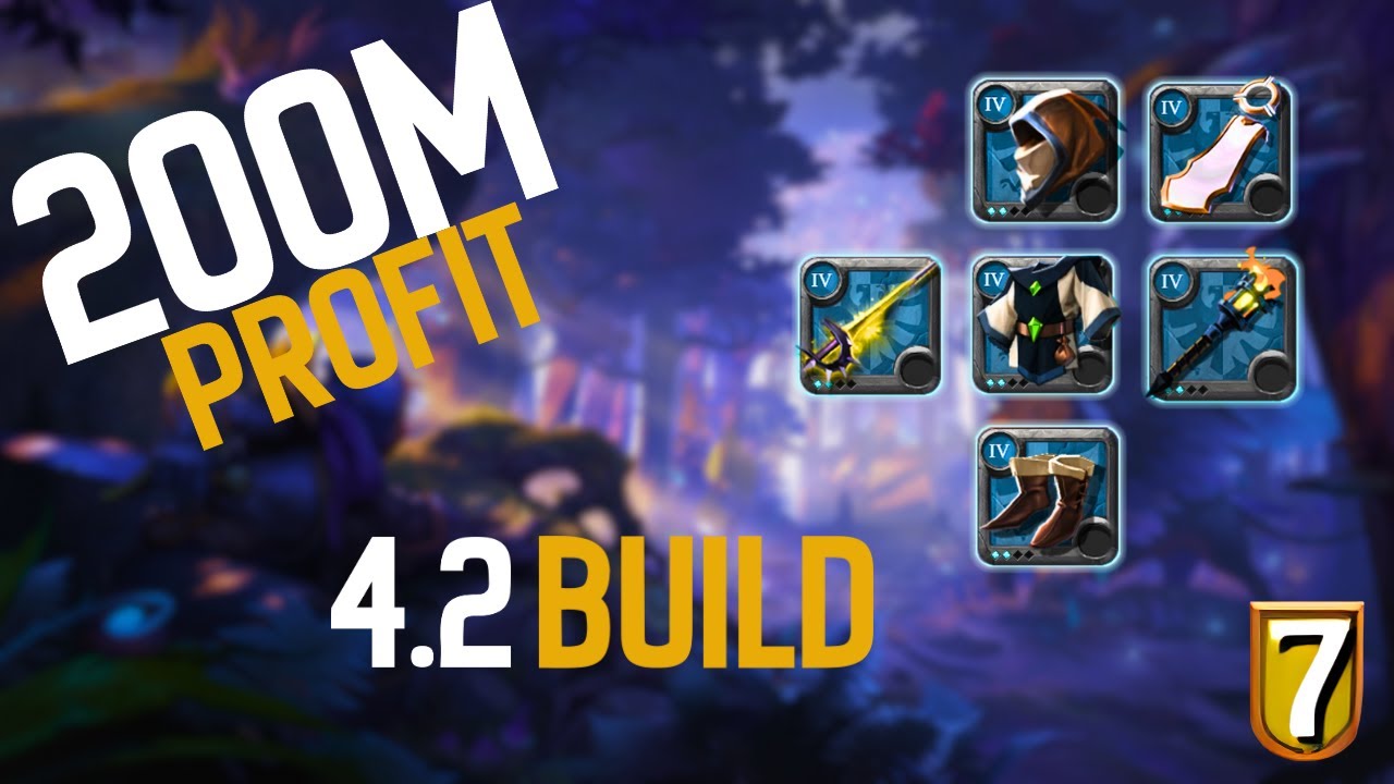 4.2 Bloodletter build +200M Profit | Albion Solo Mist PVP | 7even