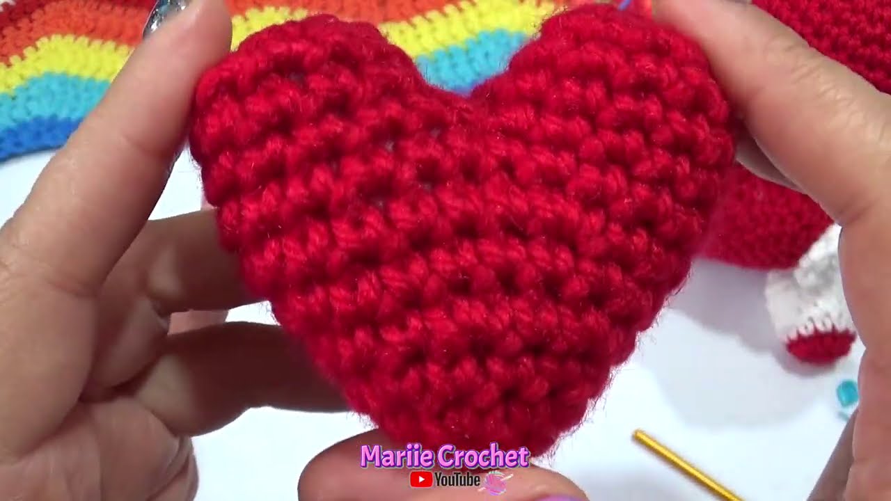 Corazón TEJIDO A CROCHET paso a paso #CROCHET  #CORAZÓN