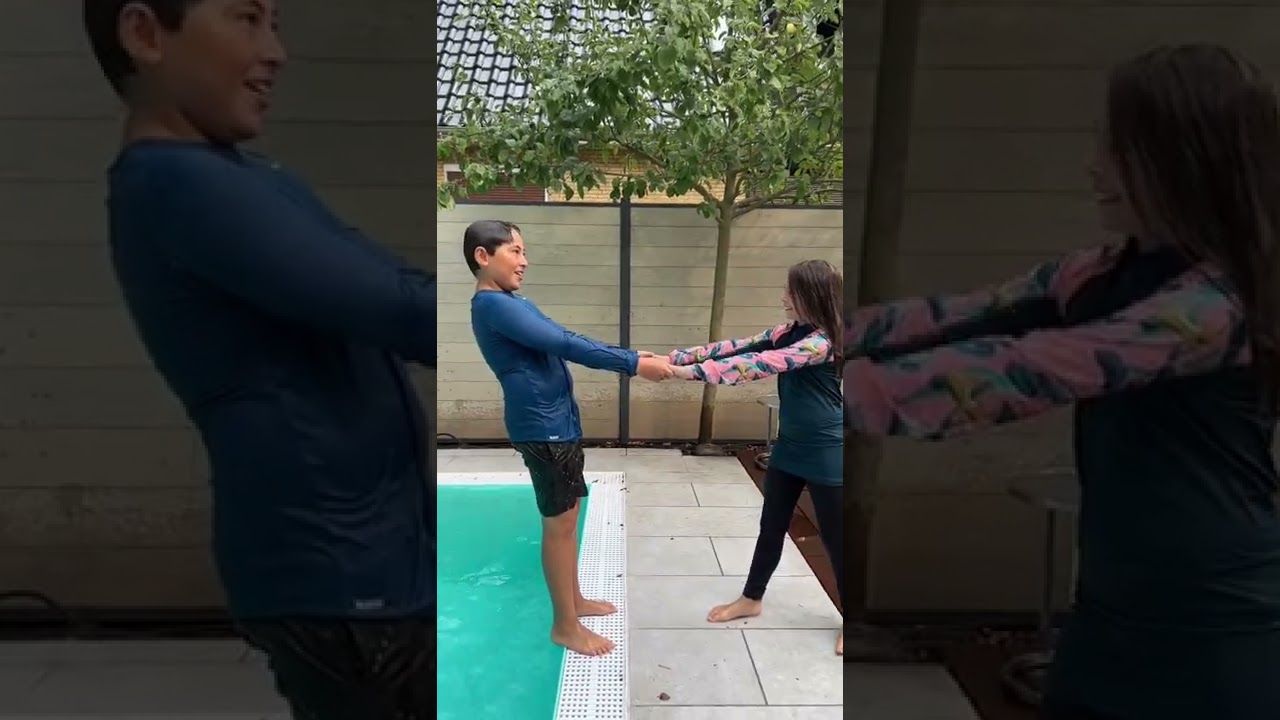 Pool Challenge 😁 Falsche Antwort landet im Wasser 