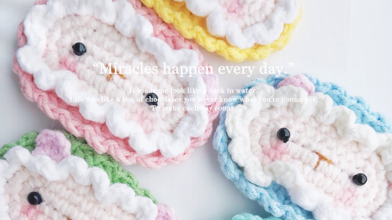 Crochet Cute Lamb Hair Clips Tutorial钩针小羊发夹教程- Part 3/3 #crochettutorial #diy  #鉤針編織教程 #新手入門 #可愛 #髮夾