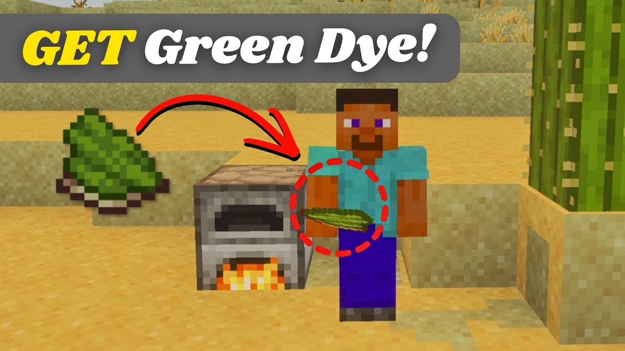 How To Get Green Dye in Minecraft | Green Dye Recipe Minecraft