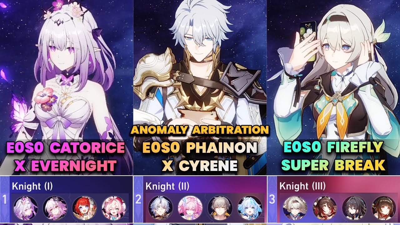 E0S0 Castorice x Cyrene & E0S0 Phainon & E0S0 Firefly | Аномальный арбитраж (полный запуск) | HSR...