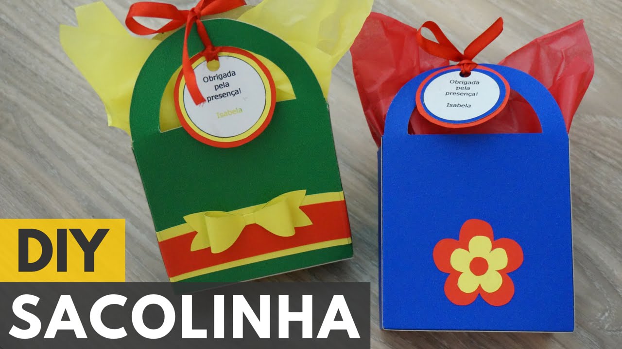 Sacolinha para lembrancinha de aniversário |DIY - Faça você mesmo