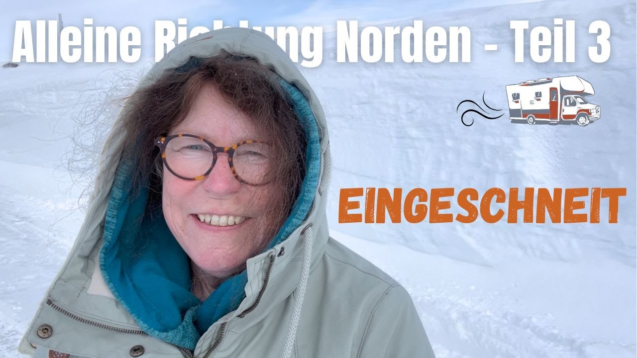 🚐 Alleine Richtung Norden - Teil 3: Endlich Schnee , aber direkt eingeschneit auf dem Fjäll