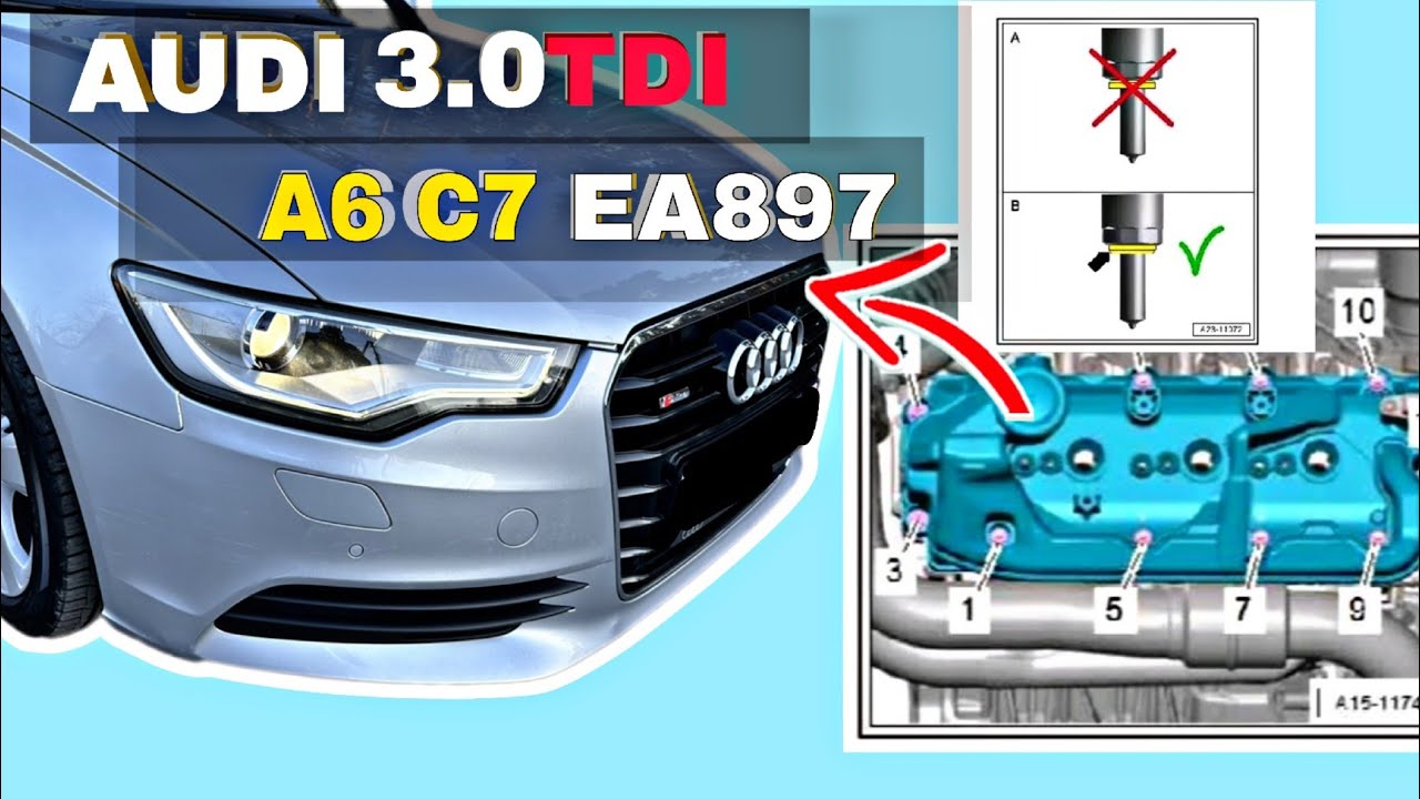Valve Cover & Injector washers Replacement | audi a6 c7 3.0 tdi ea897