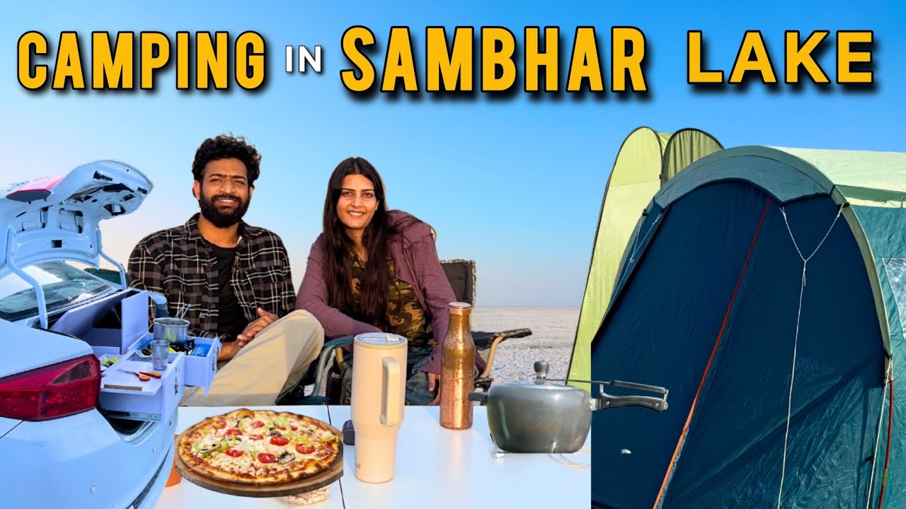 “White Rann of Rajasthan | Sambhar Salt Lake Car Camping | Unseen Rajasthan #Sunset #campinginindia 