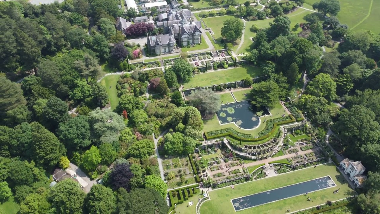 Bodnant Gardens, National Trust.  A view from above