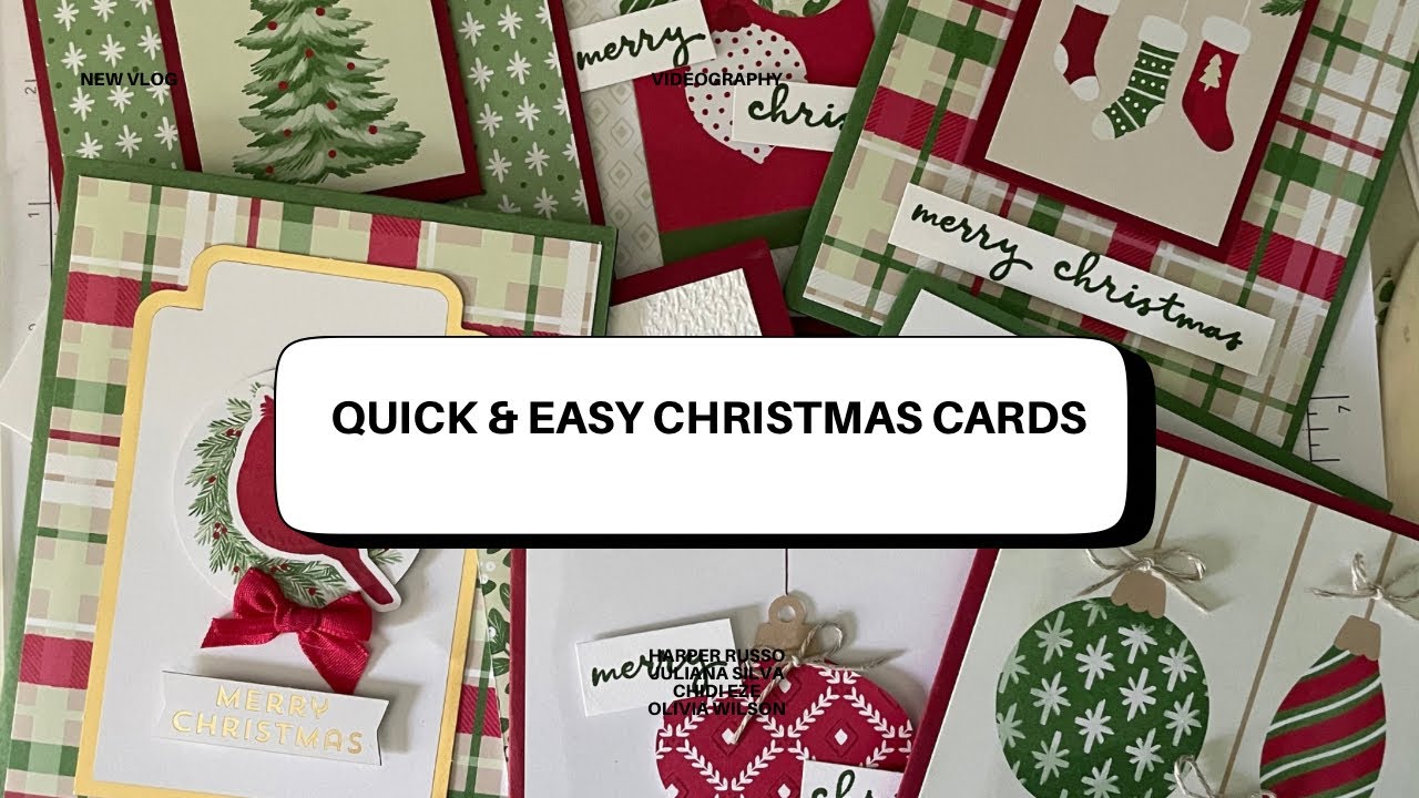 Quick & easy Christmas￼ cards using the Christmas Tags & More DSP.￼ 🎄