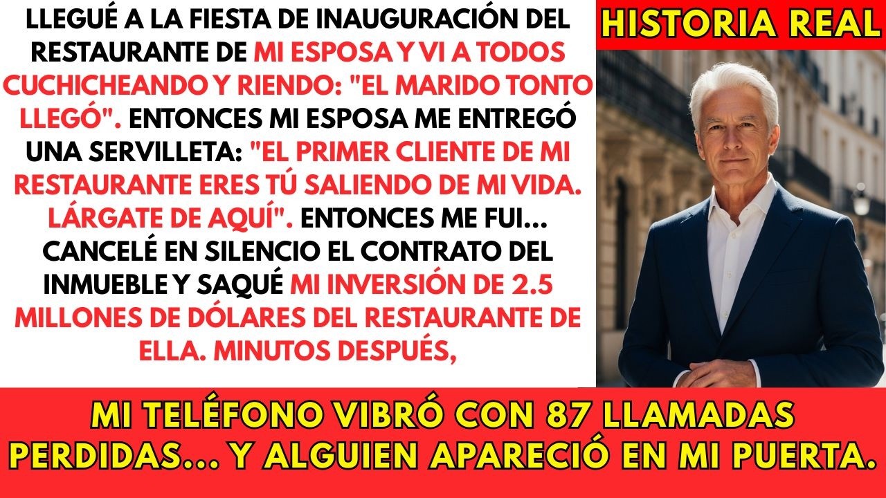 Asistí A La Fiesta De Inauguración Del Restaurante De Mi Esposa, Solo Para Escuchar