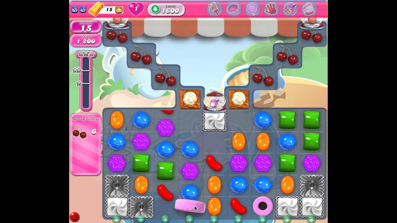 Candy Crush Level 1600 (no boosters)