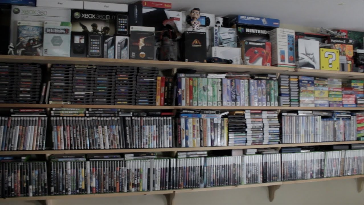My Video Game Room Tour and Statue Collection 2013