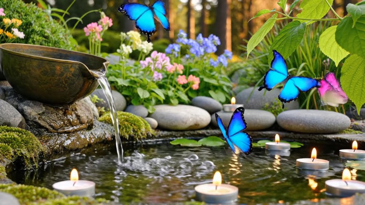Water Sounds for Sleep + Soothing Relaxation Music 🍃 Relaxing Piano Music, Stress Relief, Insomnia
