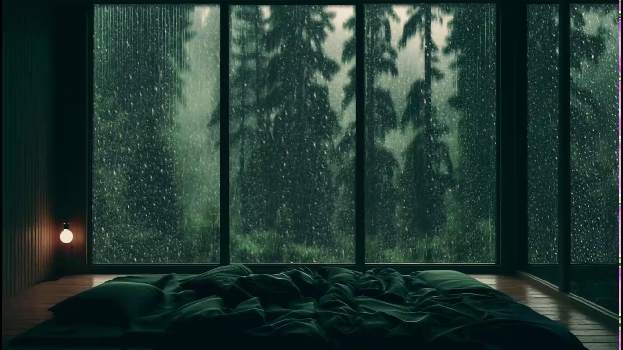 Peaceful Rainfall in Cabin Natural Soothing Sounds for Relaxation and Stillness