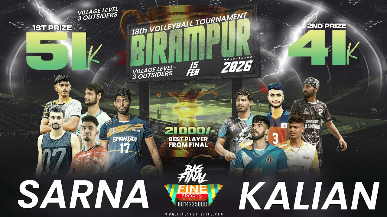 SARNA vs KALIAN || 03 OUTSIDERS FINAL VOLLEYBALL MATCH LIVE  || @FineSportsLive​