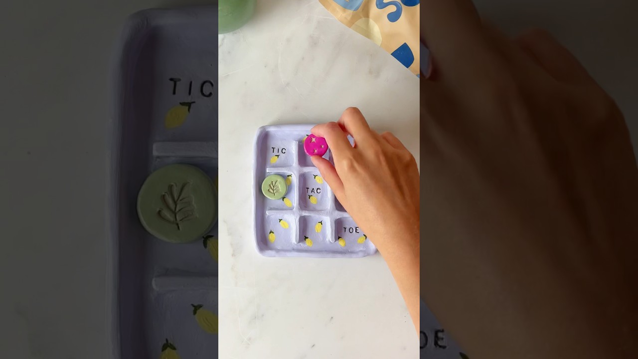 Tic-tac-toe / Noughts & Crosses / Xs & Os - but make it pottery&hellip; 🙅&zwj;♀️👌 #diycrafts #pottery