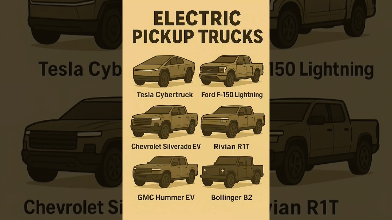 Top 6 Electric Pickup Trucks of the Future 🚘⚡#automobile